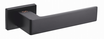 Klamka Apollo RT KART B00 czarna na rozecie prostokątnej Infinity Line