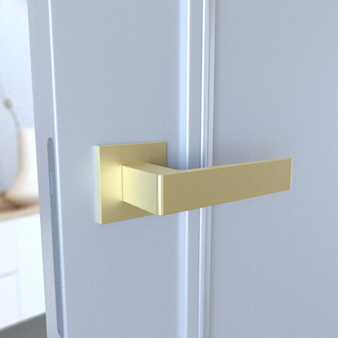 Klamka Apollo fit KAF M G00 złoty mat na rozecie kwadratowej Infinity Line