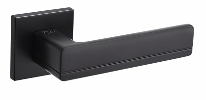 Klamka Platon fit KPF B00 czarna na rozecie kwadratowej Infinity Line