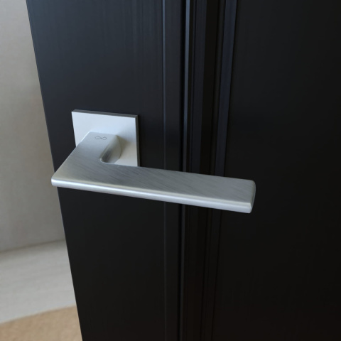 Klamka Shark fit KSH M 700 chrom mat na rozecie kwadratowej Infinity Line