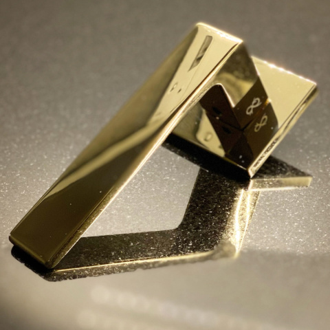 Klamka Apollo fit KAF G00 PVD złota na rozecie kwadratowej Infinity Line