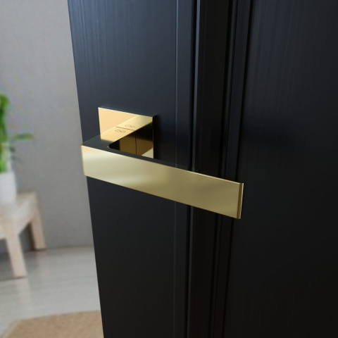 Klamka Apollo fit KAF G00 PVD złota na rozecie kwadratowej Infinity Line