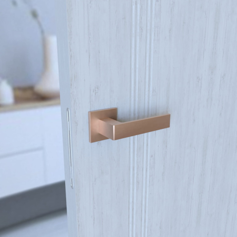 Klamka Apollo fit KAF M M00 miedź mat na rozecie kwadratowej Infinity Line