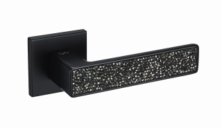 Klamka Concept fit KCF B00/GLAMOUR czarna/glamour na rozecie kwadratowej Infinity Line