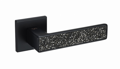 Klamka Concept fit KCF B00/GLAMOUR czarna/glamour na rozecie kwadratowej Infinity Line