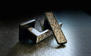 Klamka Concept fit KCF B00/GLAMOUR czarna/glamour na rozecie kwadratowej Infinity Line