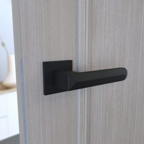 Klamka Bohema fit KBH B00 czarna na rozecie kwadratowej Infinity Line