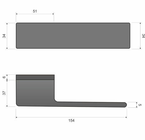 Klamka Polo KPOL M 700 chrom mat na rozecie prostokątnej Infinity Line