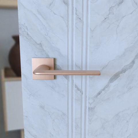 Klamka Stinger fit KSR M M00 miedź mat na rozecie kwadratowej Infinity Line