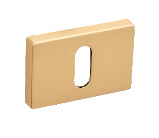 Rozeta prosotkątna RRT M G01 złoty mat klucz