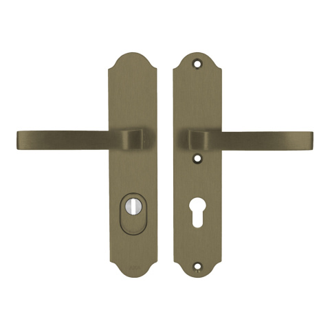 Klamko Klamka AXA Verona Flex ++ F4 stare złoto rozstaw 72 mm