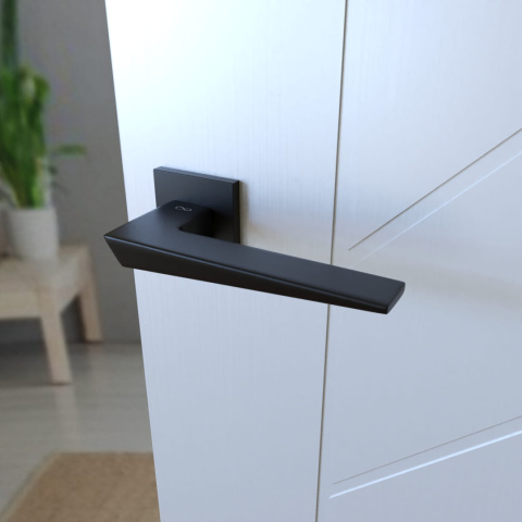 Klamka Vega fit KVG B00 czarna na rozecie kwadratowej Infinity Line