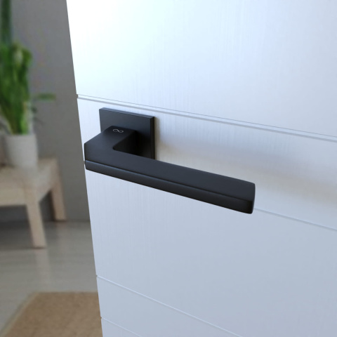 Klamka Etna KETA S B00 czarna na rozecie kwadratowej Infinity Line