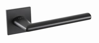 Klamka Eva KEVA B00 czarna na rozecie kwadratowej Infinity Line