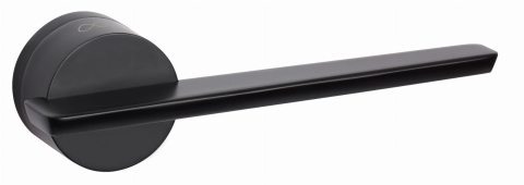 Klamka Gemello KGML B00 czarna na rozecie okrągłej Infinity Line