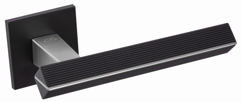 Klamka Carrera KCRA B00/M700 czarna/chrom mat na rozecie kwadratowej Infinity Line