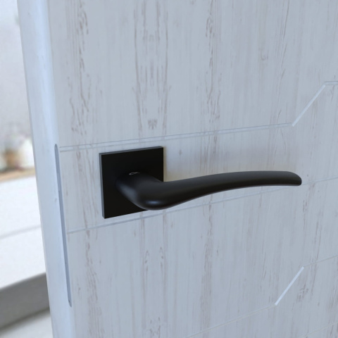 Klamka Vento KVNO S B00 czarna na rozecie kwadratowej Infinity Line