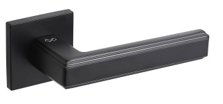 Klamka Florence fit KFL B00 czarna na rozecie kwadratowej Infinity Line