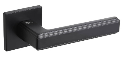 Klamka Florence fit KFL B00 czarna na rozecie kwadratowej Infinity Line