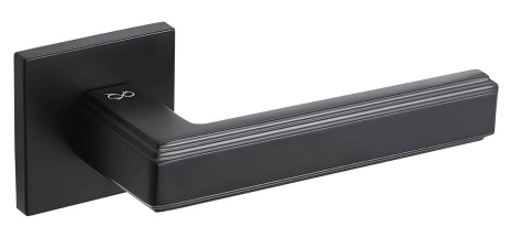 Klamka Florence fit KFL B00 czarna na rozecie kwadratowej Infinity Line
