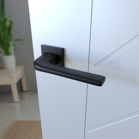 Klamka Solo fit KSO B00 czarna na rozecie kwadratowej Infinity Line