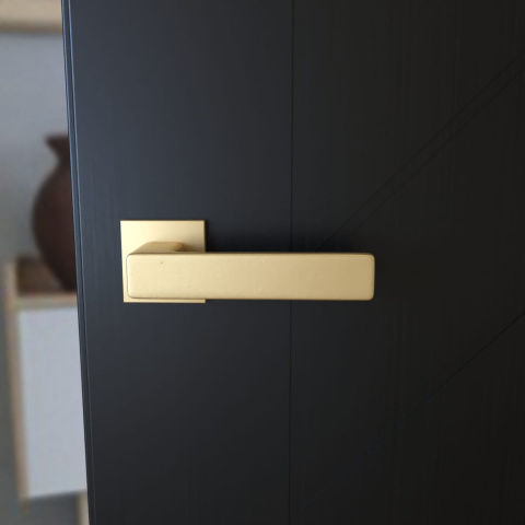 Klamka Cavo fit KVO M G00 złoty mat na rozecie kwadratowej Infinity Line