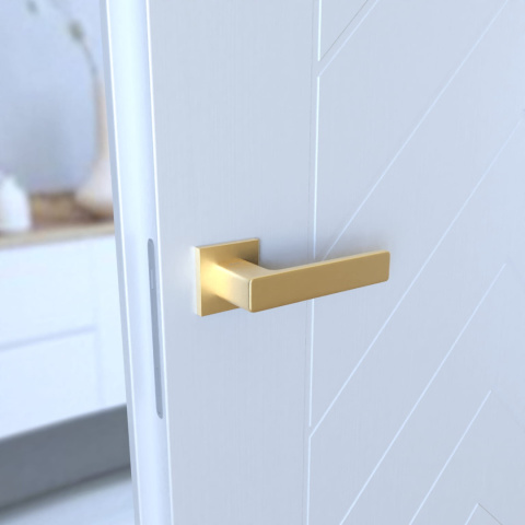 Klamka Cavo fit KVO M G00 złoty mat na rozecie kwadratowej Infinity Line