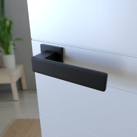 Klamka Imperia KIMP S B00 czarna na rozecie kwadratowej Infinity Line