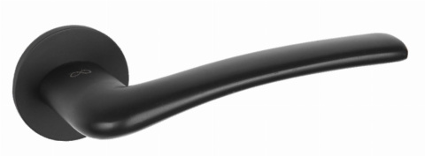 Klamka Vento KVNO S O B00 czarna na rozecie okrągłej Infinity Line