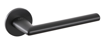 Klamka Eva KEVA O B00 czarna na rozecie okrągłej Infinity Line