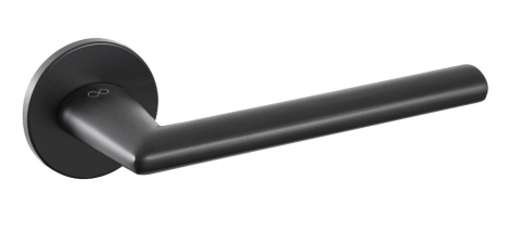 Klamka Eva KEVA O B00 czarna na rozecie okrągłej Infinity Line