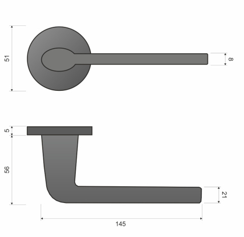 Klamka Eva KEVA O M700 chrom mat na rozecie okrągłej Infinity Line