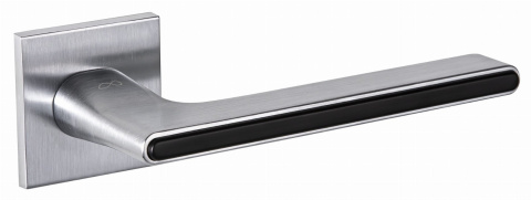Klamka Ferrara KFRA S M700/B00 chrom mat/czarna na rozecie kwadratowej Infinity Line
