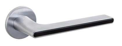 Klamka Ferrara KFRA S O M700/B00 chrom mat/czarna na rozecie okrągłej Infinity Line