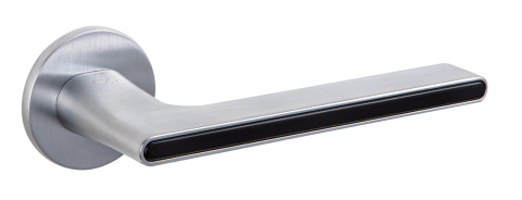 Klamka Ferrara KFRA S O M700/B00 chrom mat/czarna na rozecie okrągłej Infinity Line