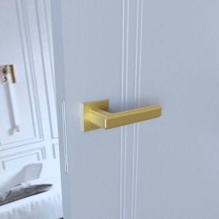 Klamka Florence fit KFL M G00 złoty mat na rozecie kwadratowej Infinity Line