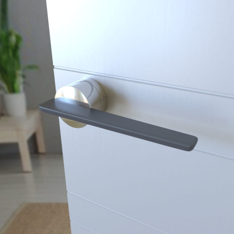 Klamka Gemello KGML 700/200 chrom/tytan na rozecie okrągłej Infinity Line