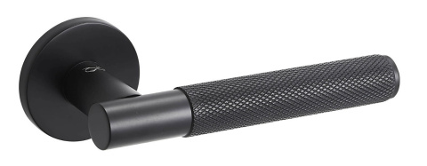 Klamka Tess KTS O B00 czarna na rozecie okrągłej Infinity Line