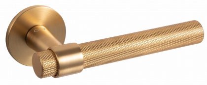 Klamka Ghost KGOS M G00 złoty mat na rozecie okrągłej Infinity Line