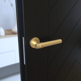 Klamka Ghost KGOS M G00 złoty mat na rozecie okrągłej Infinity Line