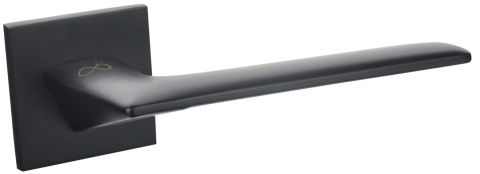 Klamka Giulietta KGUL S B00 czarna na rozecie kwadratowej Infinity Line