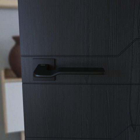 Klamka Bali KBLA S B00 czarna na rozecie kwadratowej Infinity Line