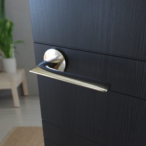 Klamka Giulietta KGUL S O 700 chrom na rozecie okrągłej Infinity Line