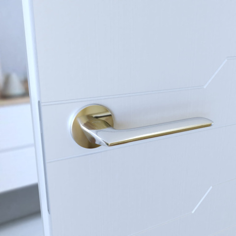 Klamka Giulietta KGUL S O 700 chrom na rozecie okrągłej Infinity Line