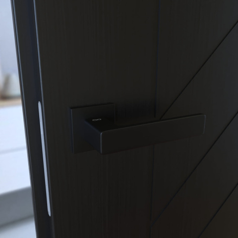 Klamka Cavo fit KVO B00 czarna na rozecie kwadratowej Infinity Line