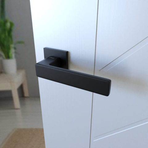 Klamka Cavo fit KVO B00 czarna na rozecie kwadratowej Infinity Line