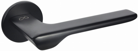 Klamka Linea KLIN S O B00 czarna na rozecie okrągłej Infinity Line