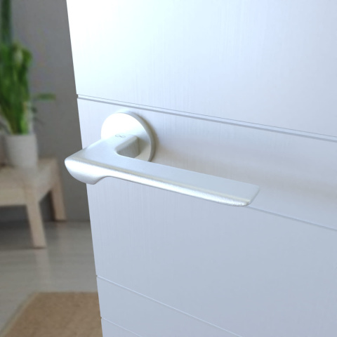 Klamka Linea KLIN S O M700 chrom mat na rozecie okrągłej Infinity Line