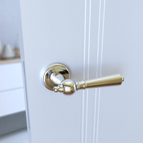 Klamka Millennium KMM 700 chrom na rozecie okrągłej Infinity Line