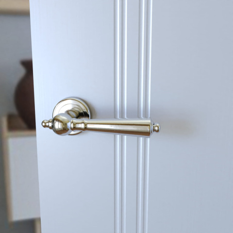 Klamka Millennium KMM 700 chrom na rozecie okrągłej Infinity Line